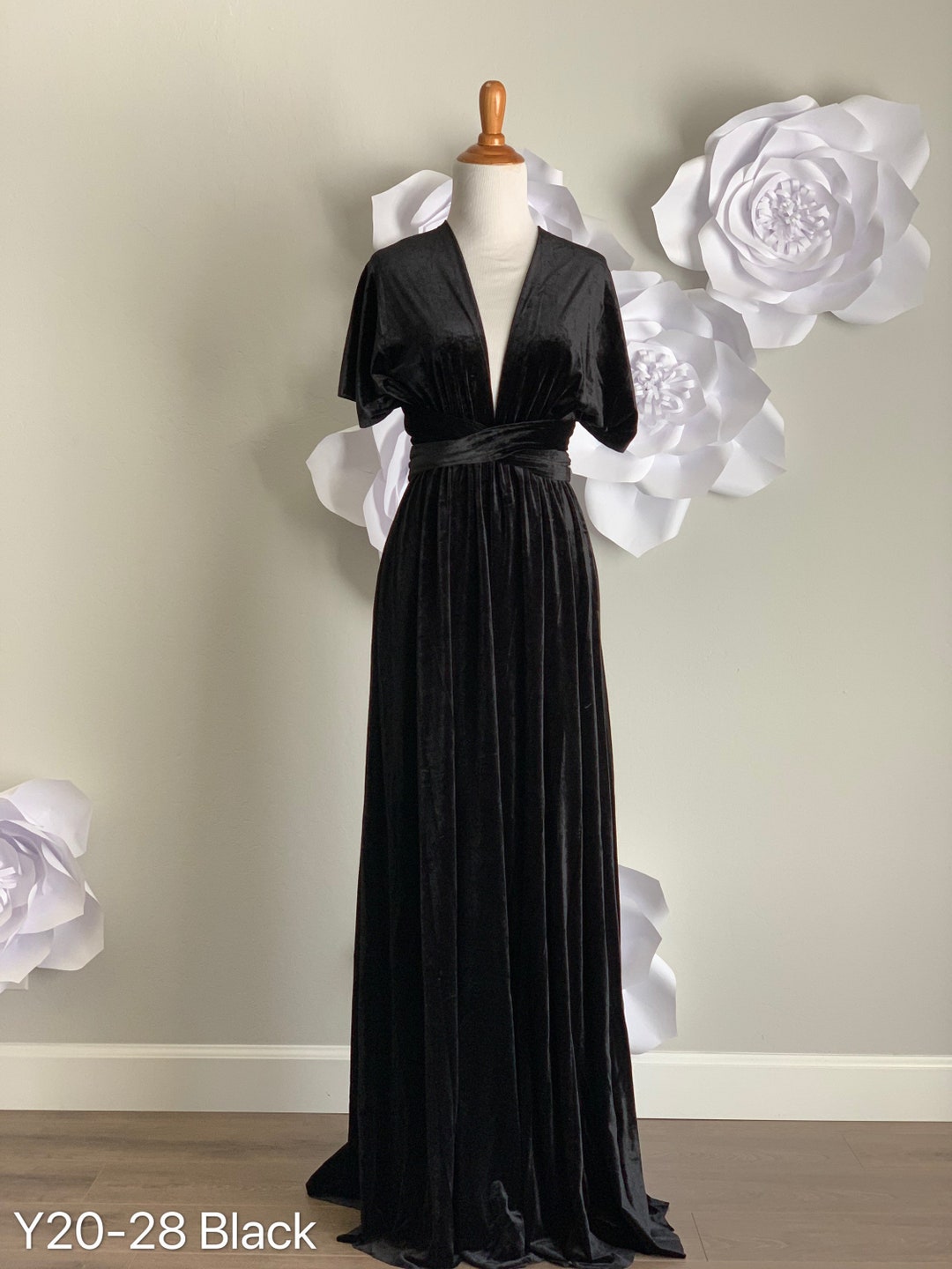 black turtleneck mini dress Blair Ruched Backless in Size:Small fabric_Tulle Lovely Simple Black Satin