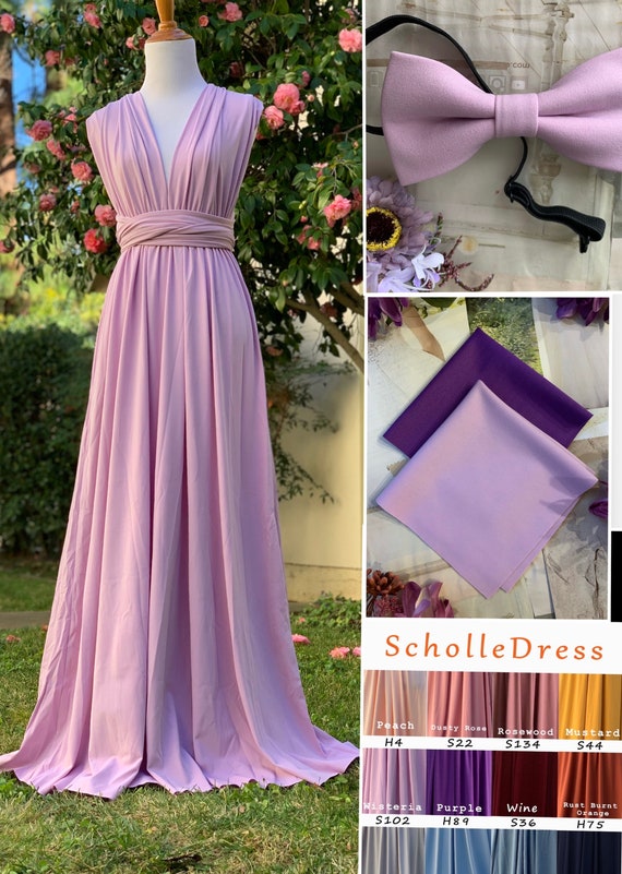 Lavender/wisteria Bridesmaid Dress Infinity Dress Wrap Dress Convertible  Dress S102 