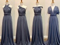 Denim Blue Bridesmaid Dress infinity Dress  Wrap dress Convertible Dress - S177#