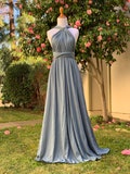 Stone Blue Bridesmaid dress Infinity Dress Convertible Dress ,wrap dress , party dress Evening dress Wedding Gift -S160#