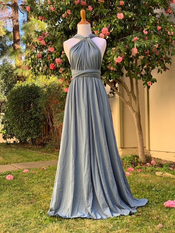 WHOOSEE Women Gown Light Blue Dress - Buy WHOOSEE Women Gown Light Blue  Dress Online at Best Prices in India | Flipkart.com