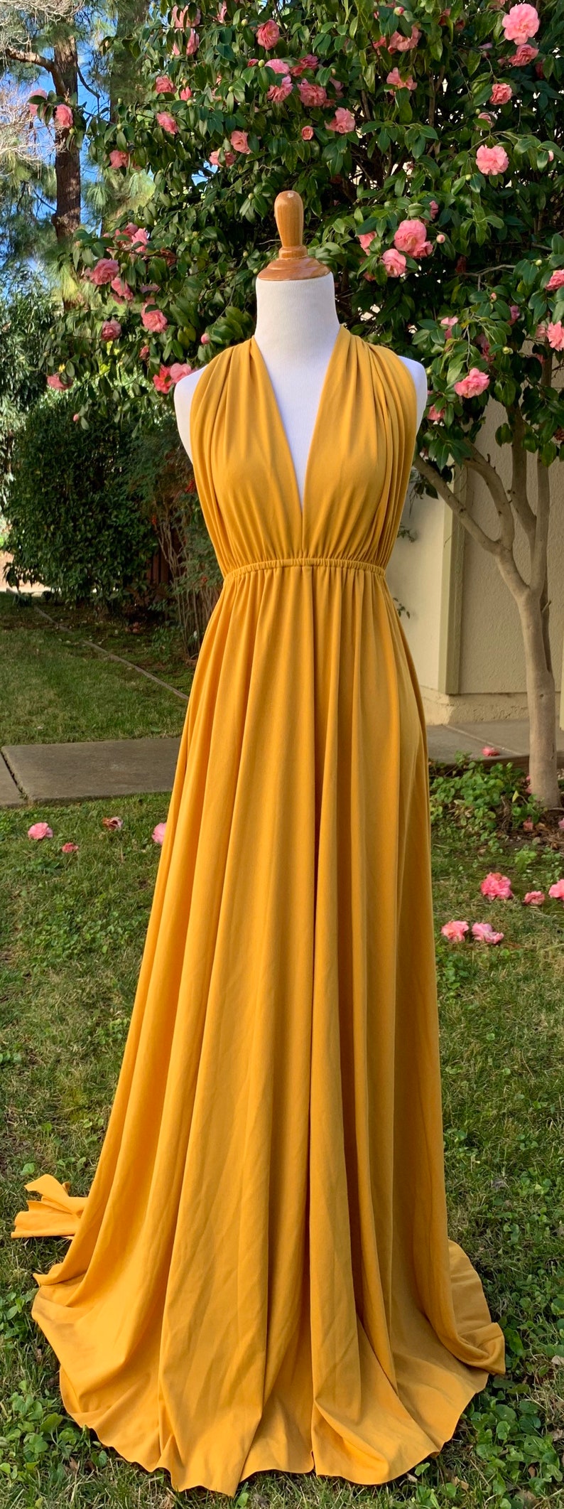 Mustard Bridesmaid Dress infinity Dress Wrap dress Convertible Dress S44 Bild 5