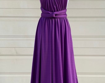 Purple Bridesmaid Dress infinity Dress  Wrap dress Convertible Dress -#H89 purple