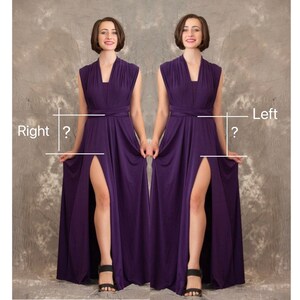 Custom Velvet dress with Slit ,Velvet Bridesmaid Dress , velvet long infinity Dress velvet wrap dress E-Free Shipping image 10