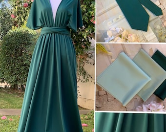 slim fit dress slacks Infinity Dress/Wrap Convertible Bridesmaid Dress/Custom Size/30+ Color Extra 50 Inches / Average(0-14) main image 0