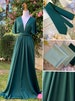 Green Bridesmaid Dresses, gown convertible dress, long infinity dress, maternity dress, party dress-H80#