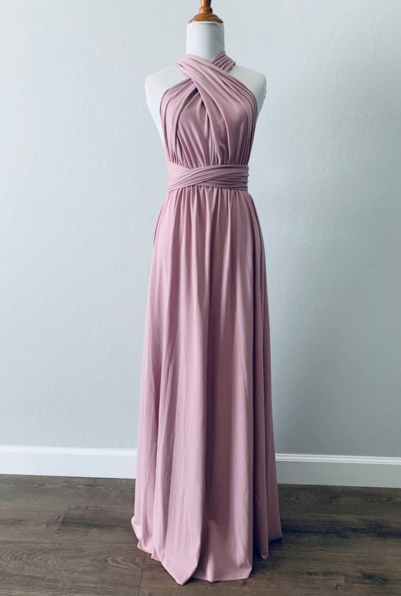 Nude Pink Dress Bridesmaid Dress Infinity Dress Wrap Dress Convertible Dress -S170# - Etsy Nude Pink Dress Bridesmaid Dress Infinity Dress Wrap Dress Convertible Dress -S170# - Etsy