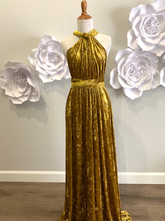 Crushed Velvet Bridesmaid Dress ,Velvet infinity Dress Convertible Formal,wrap Dress party Dress Evening dress,