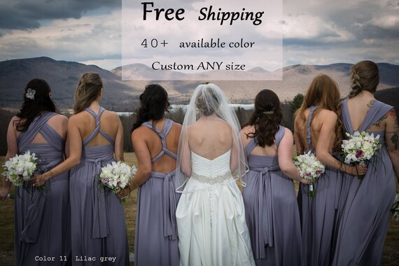 bridesmaid dresses lilac grey