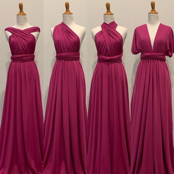 magenta bridesmaid dresses