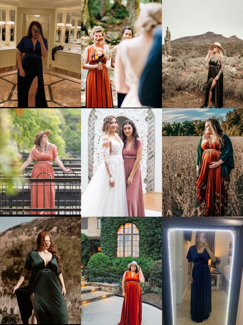 Ginger Velvet Dress Gold Velvet Bridesmaid Dress Velvet Long Etsy