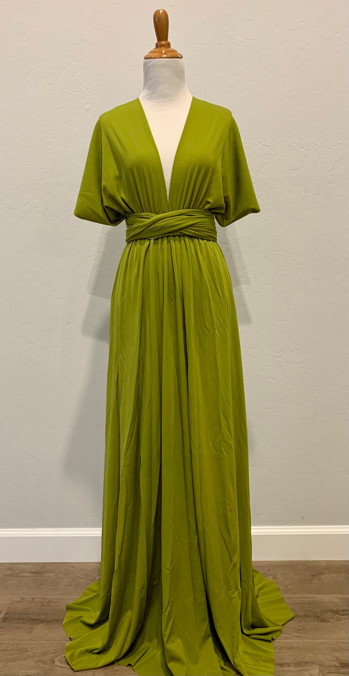 Avocado Green Bridesmaid Dress Infinity Dress Wrap Dress | Etsy