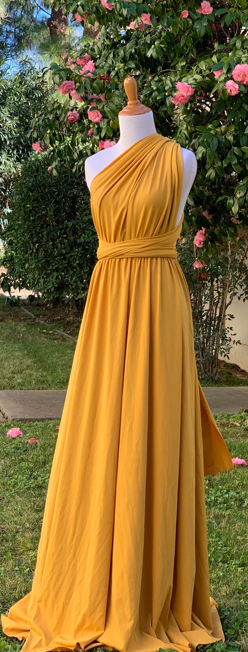 Mustard Bridesmaid Dress infinity Dress Wrap dress Convertible Dress S44 Bild 4