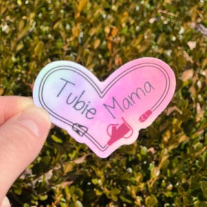 Tubie mama waterproof vinyl sticker, medical mama, trach, g tube, heart mom, tube mom, tubie mom, nj gj tube, feeding tube sticker, medical