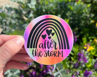 After the storm waterproof vinyl sticker, water bottle sticker, laptop sticker, infertility, miscarriage, pregnancy loss, rainbow baby