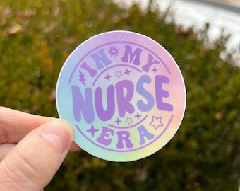 In my nurse era waterproof vinyl sticker, nurse gift, rn, nursing student, nurse era gift, np, icu, picu, nicu, ped gift, nurse practitioner
