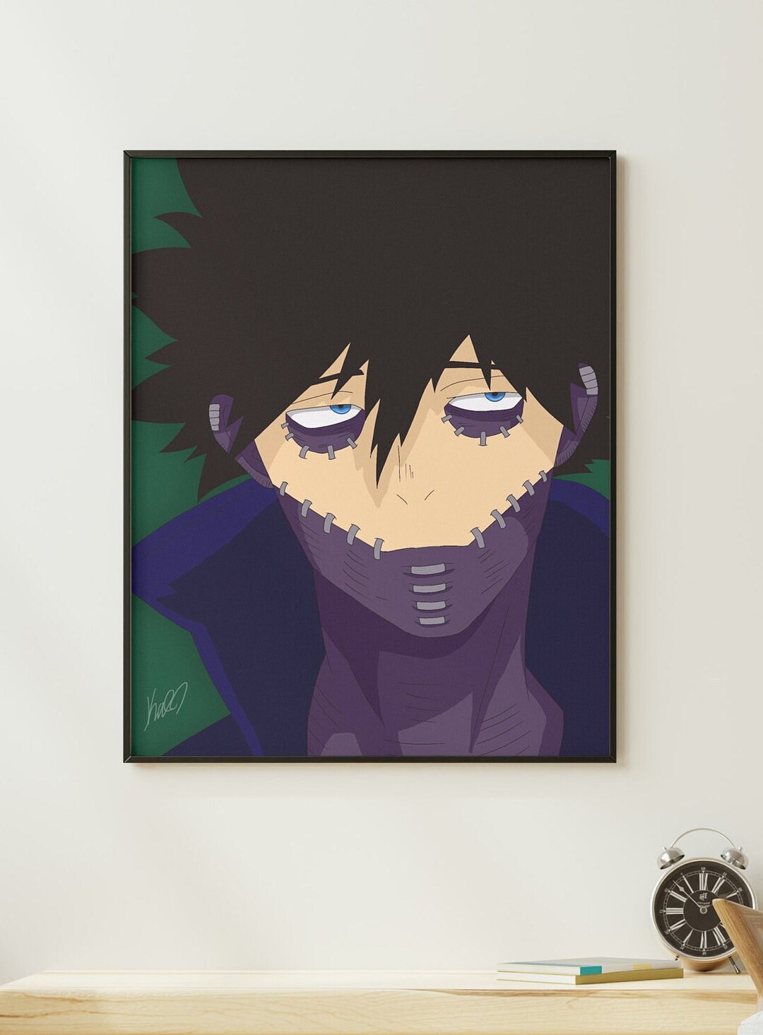 Cold Stare | 16x20in | Anime Poster | Digital Art | Wall Art | - Etsy