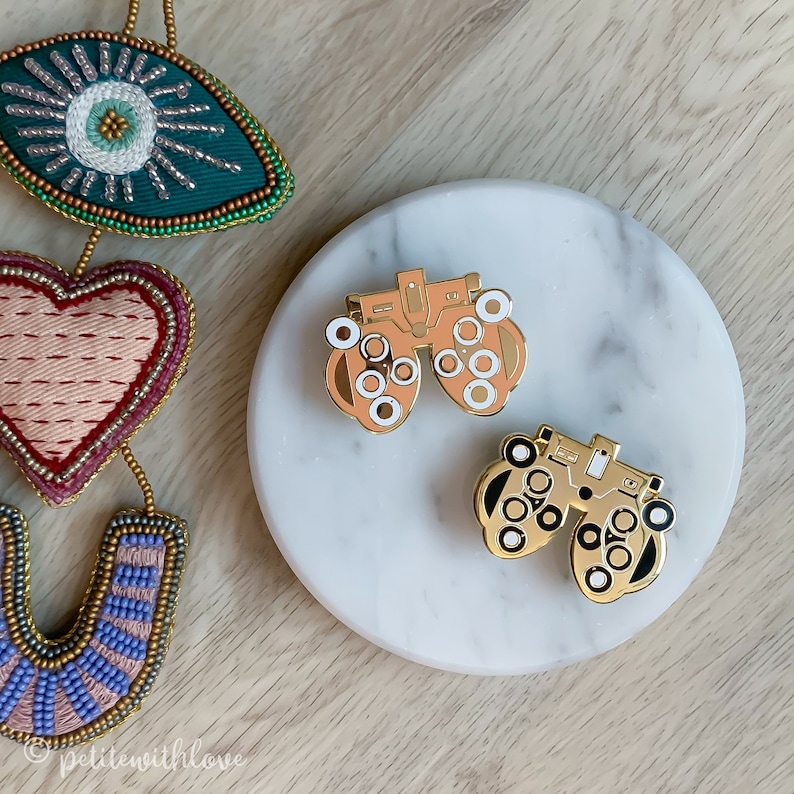 Gold Optometry Enamel Pin Optometrist Eye Doctor Graduation Etsy