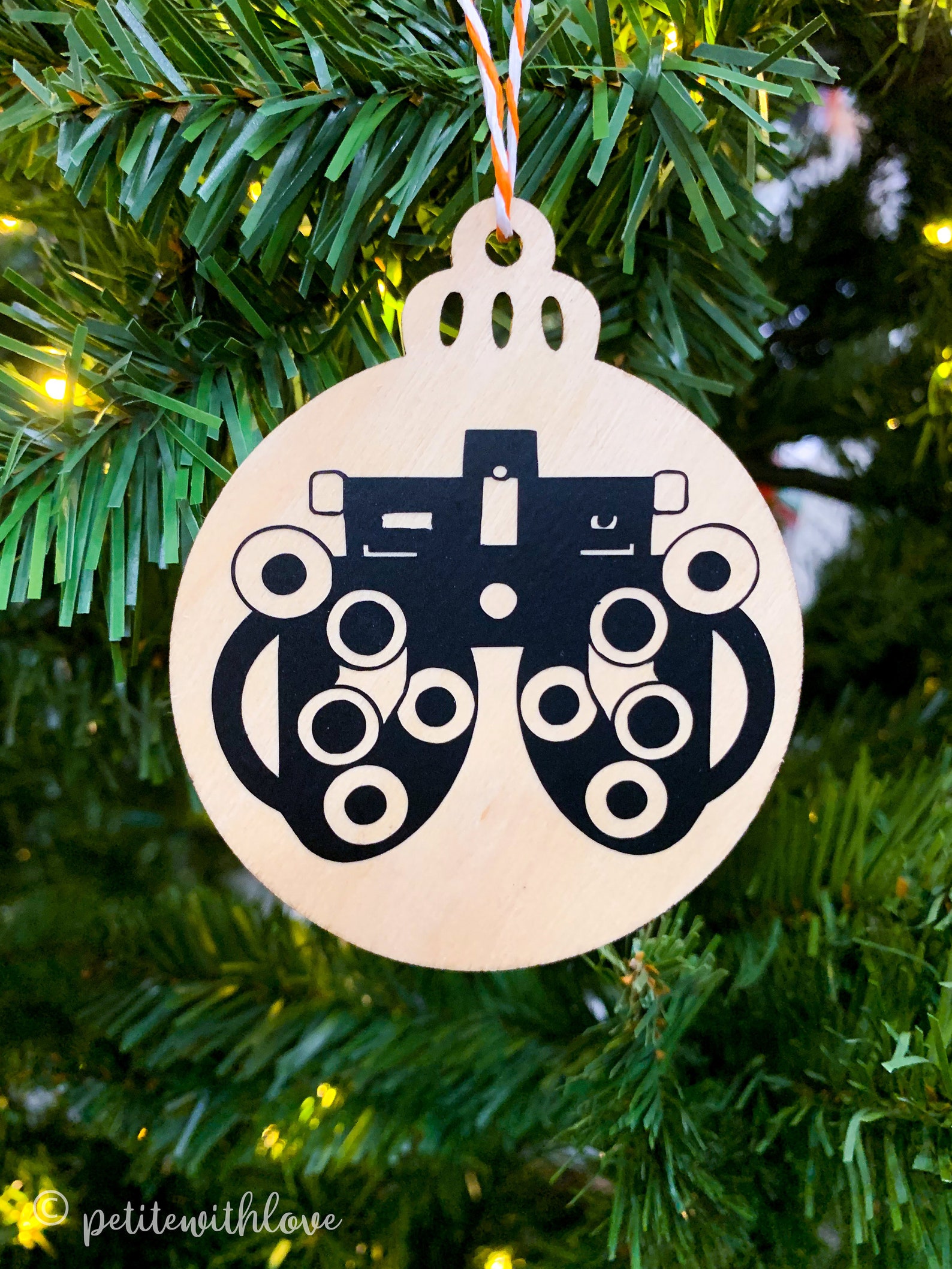 Optometry Christmas Ornament Custom Wooden Phoropter Etsy