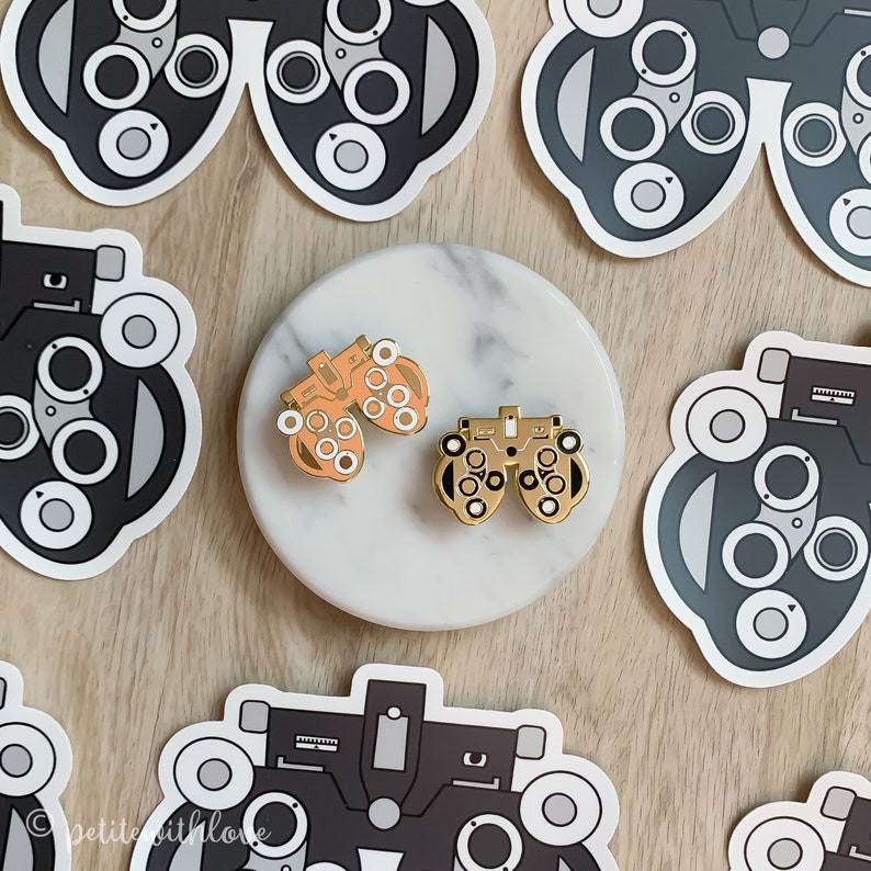 Gold Optometry Enamel Pin Optometrist Eye Doctor Graduation Etsy