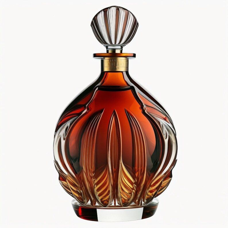 ART DECO COGNAC Decanter Digital Illustration Etsy