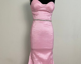 Pink Mermaid Prom dress | Long embellished Prom Dress | Wedding dress | Sweet 16 Dress | Elegant Gown | Red Carpet Dress | Ari J