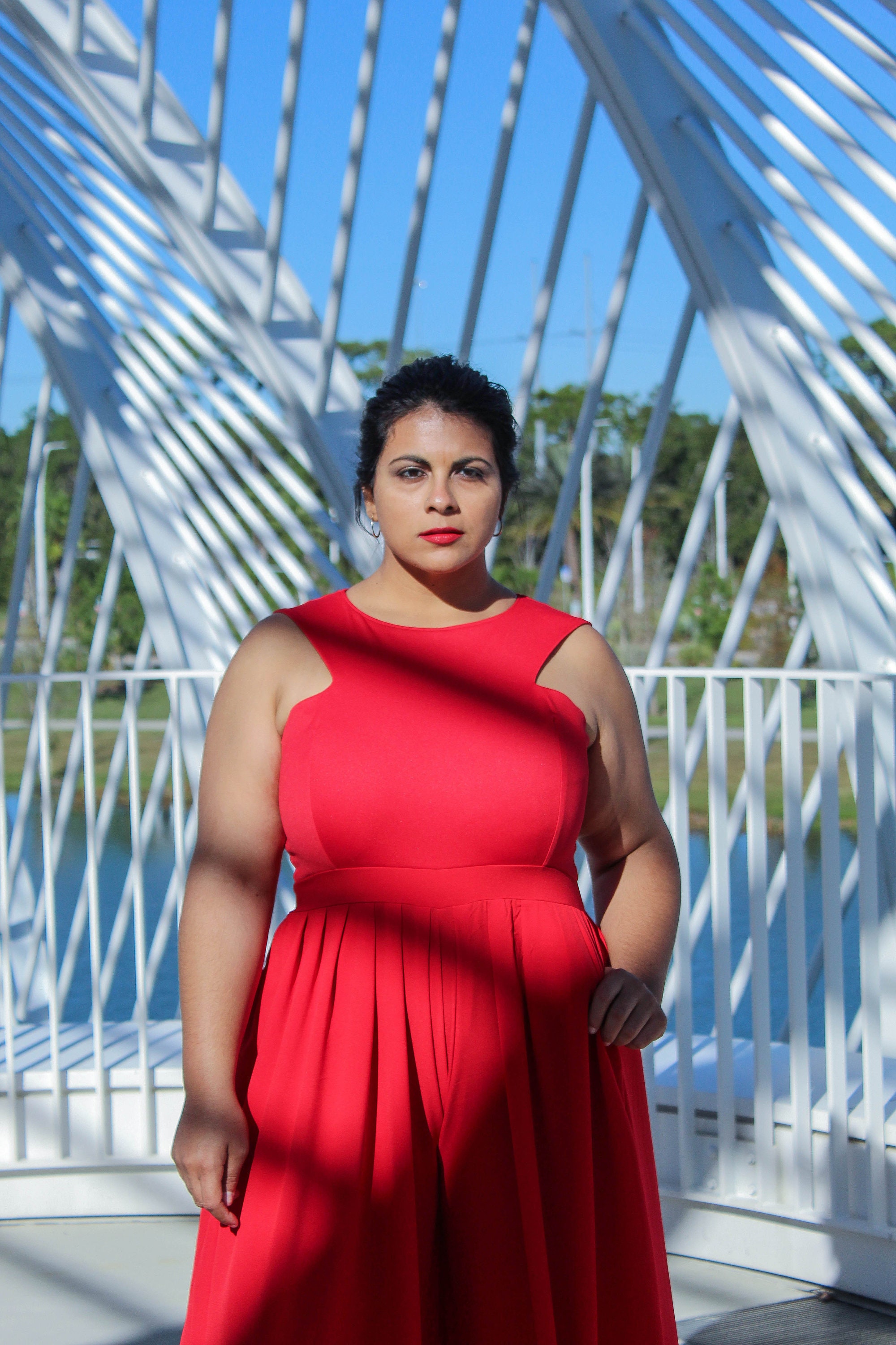 SALE Red Curvy Jumpsuit Formal 