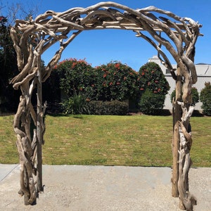 Handcrafted Driftwood Wedding Arbor, 6ft Wide - Rustic Beach Decor