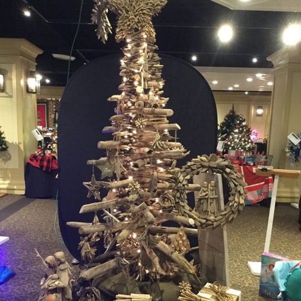 Rustic 6 ft Driftwood Christmas Tree Handcrafted Xmas tree for indoor or outdoor use nautical beach wood from natural pristine lake