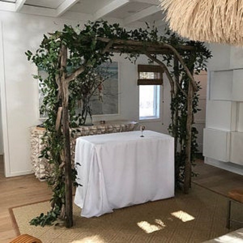 Driftwood Wedding Arch Four Post with Trellis Top 6ft x 7ft Opening Self Standing Free Shipping 30 Driftwood Pieces AR2 image 6