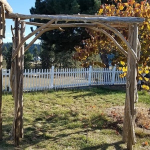 Driftwood Wedding Arch Four Post with Trellis Top 6ft x 7ft Opening Self Standing Free Shipping 30 Driftwood Pieces AR2 image 7