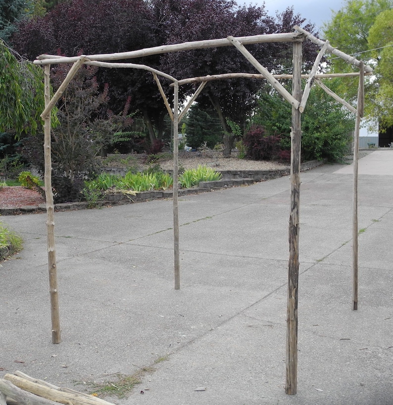 Driftwood Chuppah Wedding Arch Arbor Canopy Huppah Jewish Wedding Ceremony H 7 ft x W 6ft Free Standing CH1 image 1