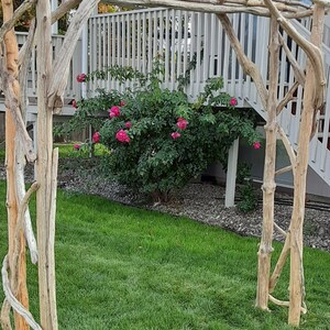 Driftwood Wedding Arch Four Post with Trellis Top 6ft x 7ft Opening Self Standing Free Shipping 30 Driftwood Pieces AR2 image 8