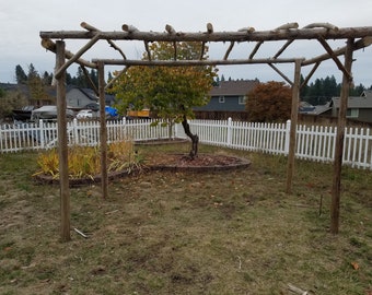 Driftwood Pergola Garden Trellis Vineyard Trellis