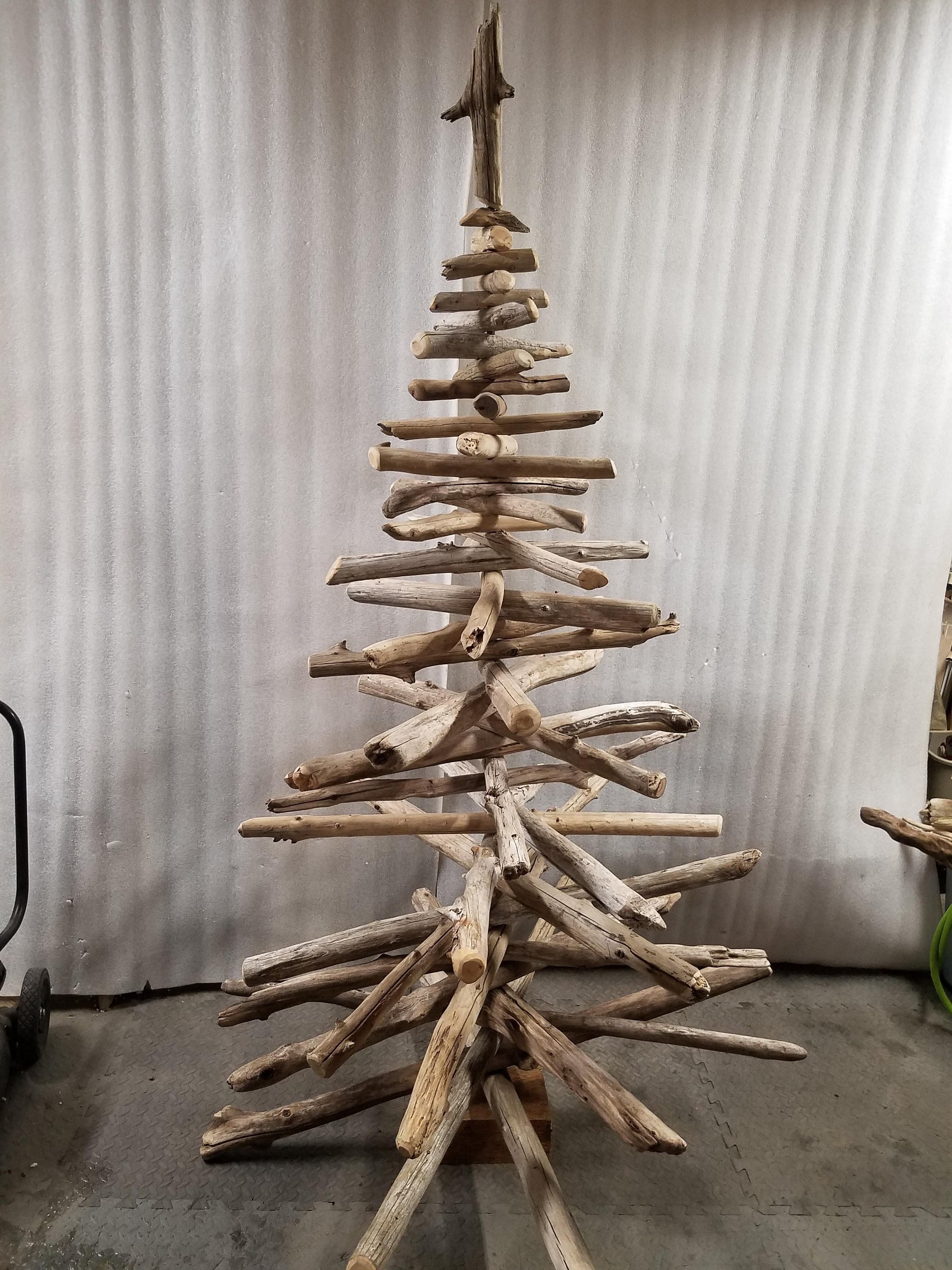 Rustic 7ft Driftwood Christmas Tree Handcrafted Xmas Tree Use