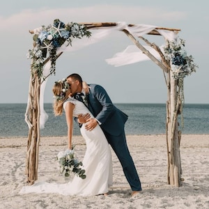 Driftwood Wedding Arch Four Post with Trellis Top 6ft x 7ft Opening Self Standing Free Shipping 30 Driftwood Pieces AR2 image 1