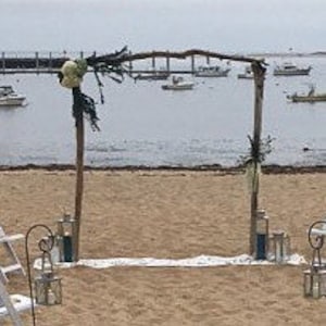 Driftwood Wedding Arch Rustic Two Post Arbor 6ft Wide x 7ft Tall Freestanding by North Idaho Drift ARBC