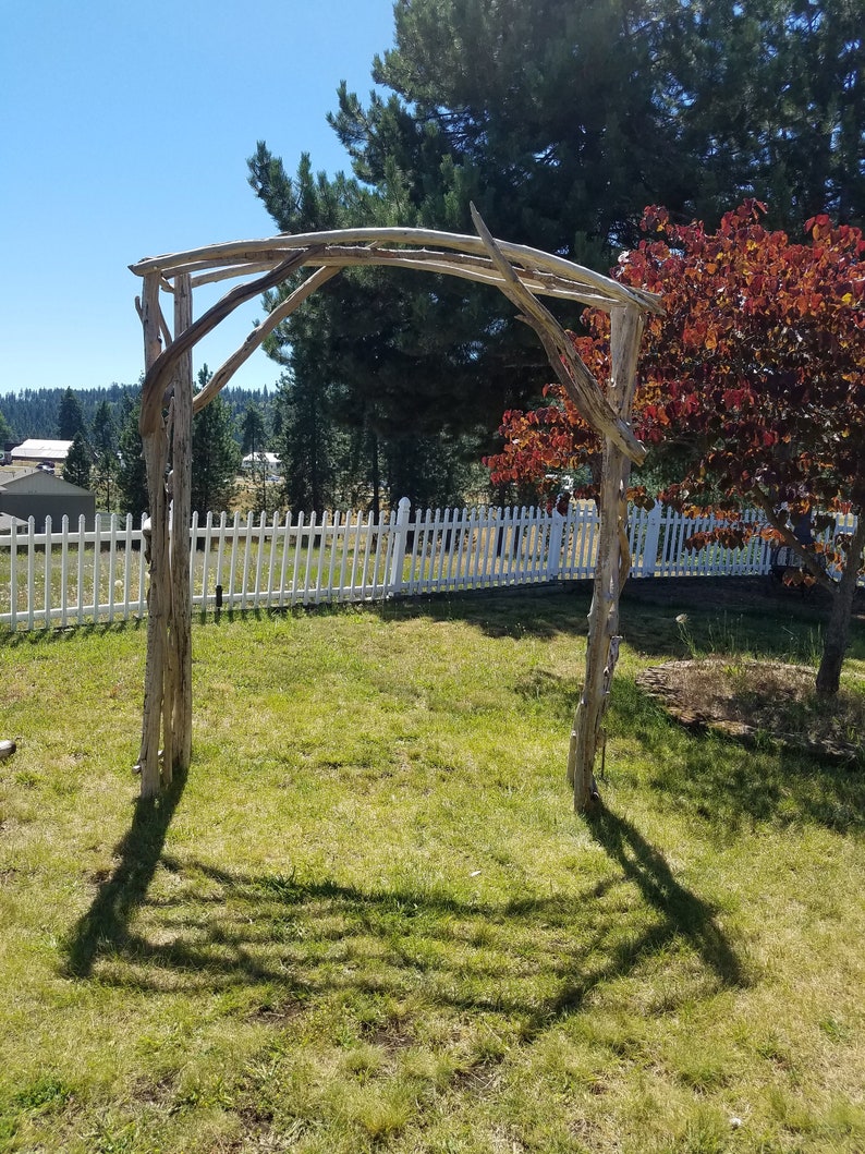 Driftwood Wedding Arch Four Post with Trellis Top 6ft x 7ft Opening Self Standing Free Shipping 30 Driftwood Pieces AR2 image 4