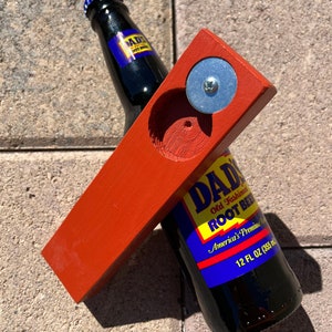 Wooden Bottle Opener - Red