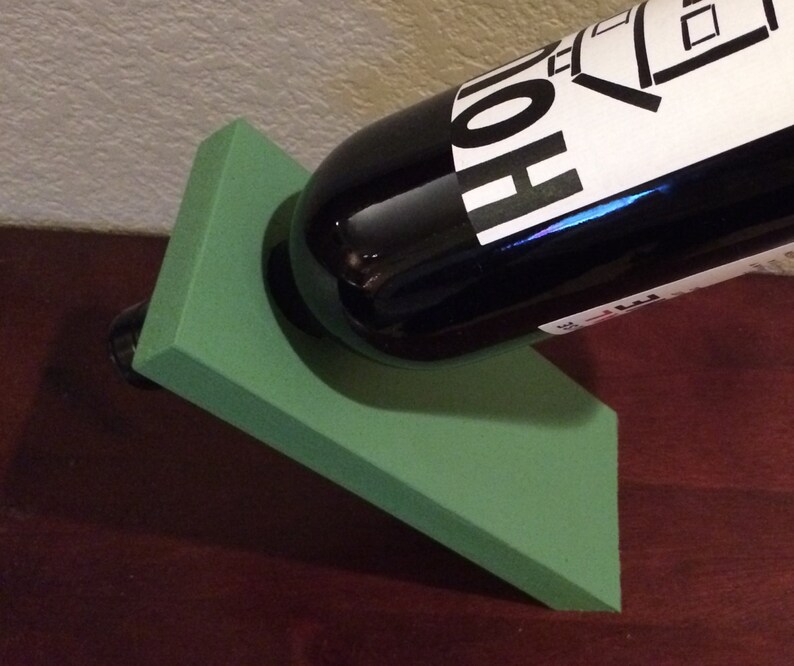 Balancing Wine Bottle Holder Green image 1