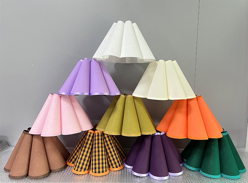 Custom Lamp Shade, Retro lampshades for Table Lamp, Shades for Floor Lamps, Customized Lampshade for Pendant Light, Available in 14 colors