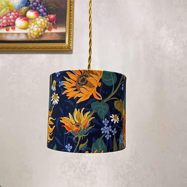 Retro Lamp Shade, Sunflower Lampshades.