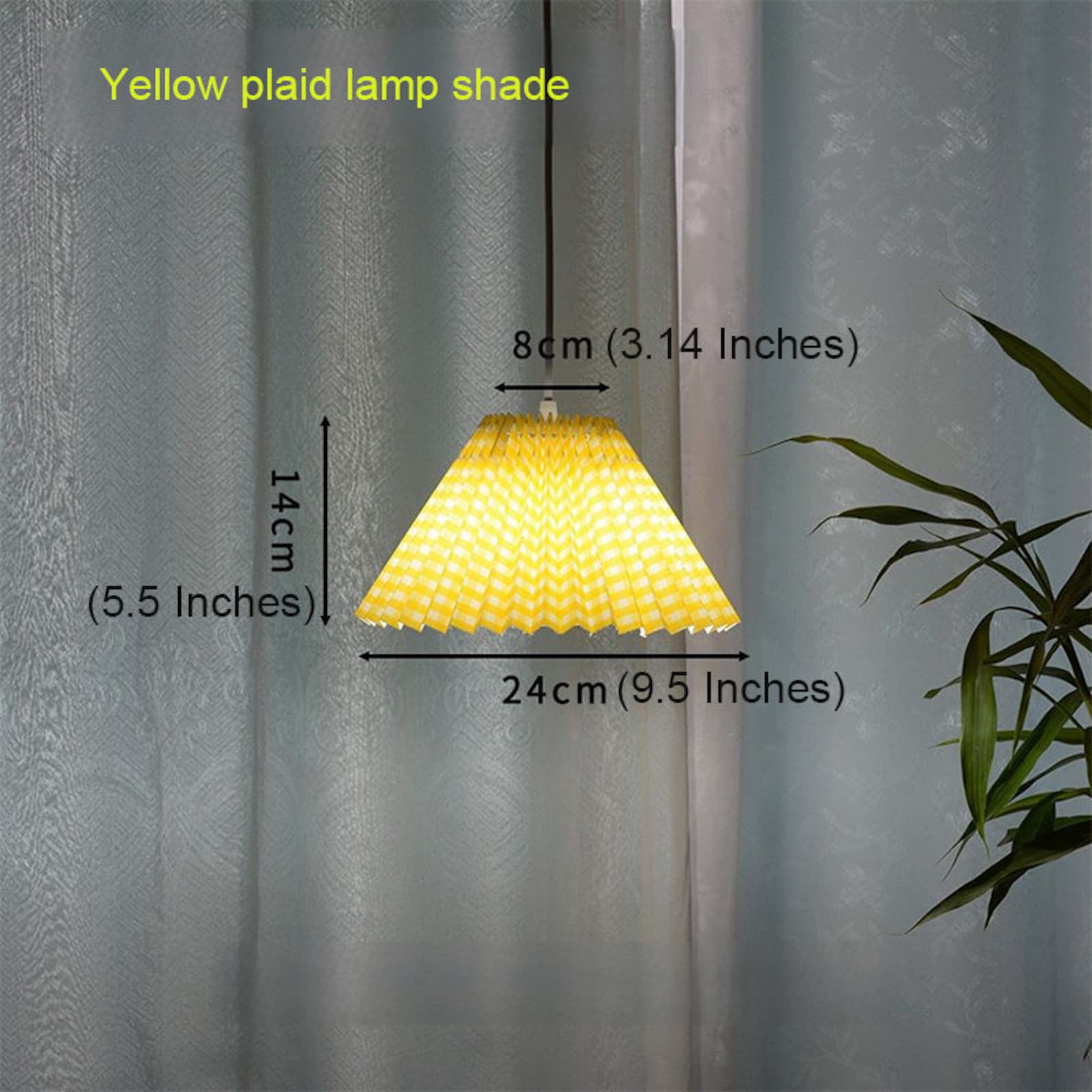 Pleated Lamp Shade for Pendant Light Plaid Lamp Shade Rustic Etsy