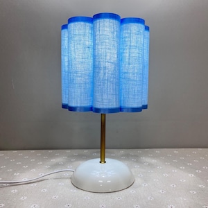 Ceramic Table Lamp, 16 Colors of Lampshade Available, Handmade Table Lamp with Pleated Shades, Nursery Bedside Lamp. L26