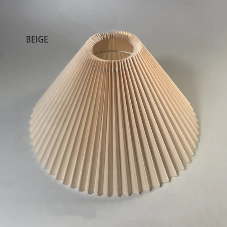 Pleated Lampshade, Retro Lampshade for Table Lamp Standing Lamp Wall Lights and Chandelier, Creative Pleats Lampshade for Desk Lamps. zdjęcie 10