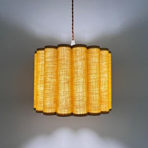 Wavy Lamp Shade, Custom Pleated Lampshades, Lampshade for Pendant Lights, Table Lamp Shades, Available in 14 Colors.