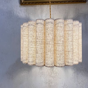 Linen Lampshade, Lamp Shade for Pendant Lights, Table Lamp Shades, Custom Pleated Lampshades, Available in 14 Colors.