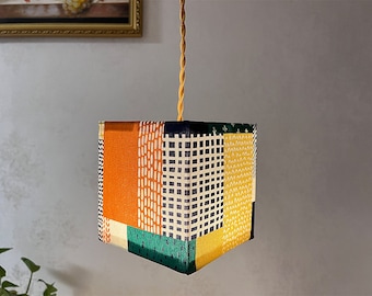 Contemporary Lamp Shades, Handmade Square Lampshade, Modern Lampshades.