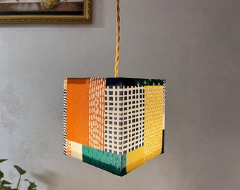 Contemporary Lamp Shades, Handmade Square Lampshade, Modern Lampshades.