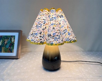 Pantallas de lámpara de guardería, pantallas de lámparas florales para lámpara de mesa, pantalla de vieira hecha a mano.